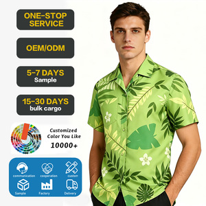 Chemises Hawaïennes Personnalisées d'Été pour Homme - T-shirts Aloha Tropicaux Décontractés pour la Plage - Product Image 1
