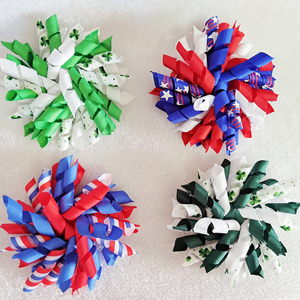 4 juillet fête de l'indépendance corker bouclés ruban cheveux arcs bandeau pour filles fête Korker cheveux accessoires pour petites filles de bébé - Product Image 5