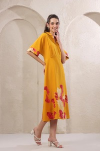 OEM/ODM Pure Cotton Dresses Comfortable and Eco-Friendly <strong>Fabric</strong> Suitable for Resort Beach or Office Casual Styles from India - Product Image 5