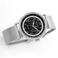 Montre mécanique haut de gamme OEM personnalisée Calendrier automatique Boîtier en acier inoxydable 316L Design à cadran classique