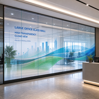 Pantalla LED Transparente de Gran Formato para Oficina, Vestíbulo, Mampara de Vidrio, Pantalla de Vidrio Completa