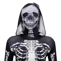 Costumes d'Halloween pour femmes et hommes, combinaison squelette, cosplay, vêtements de zombie, tenues pour spectacle sur scène, vêtements de fête de carnaval