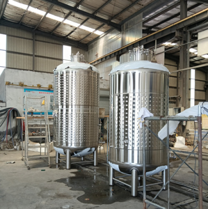 Cuve de fermentation <span class=keywords><strong>en</strong></span> acier inoxydable de 2000 L pour vin mousseux avec enveloppe à plaques convexes et concaves, utilisable dans les vignobles, brasseries et caves à vin - Product Image 4