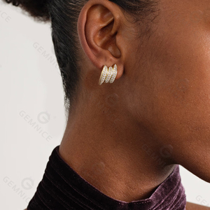 Gemnel CZ kim cương <span class=keywords><strong>Claire</strong></span> Bông tai thanh lịch lấp lánh đinh tán sang trọng 925 bạc vàng trang sức mỹ cho vượt thời gian quyến rũ - Product Image 6