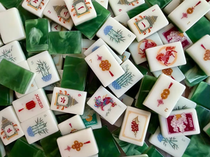 Jeu de Mahjong américain Xusheng <span class=keywords><strong>Casino</strong></span>, style américain, en acrylique sculpté, motif Jade Huocai, best-seller, cadeau - Product Image 1