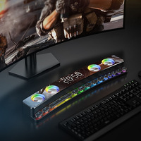 SH39 Baru untuk PC Gaming Speaker Subwoofer Stereo 3D Nirkabel dengan Lampu Warna-warni Output 12W Baterai Lithium Desain Ringkas