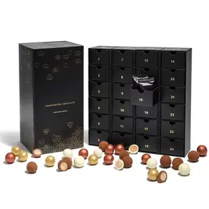 맞춤형 크리스마스 다크 초콜릿 송로 버섯 상자 포장 초콜릿 포장을위한 고급 상자