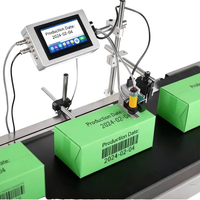 Imprimante à jet d'encre thermique intelligente multi-langues automatique de 12,7 mm pour bouteilles d'eau PVC/PE/plastique/carton, date d'expiration à haute vitesse
