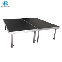 Scène mobile portable en aluminium 4FT*4FT, scène en treillis, plateforme en bois pour événements