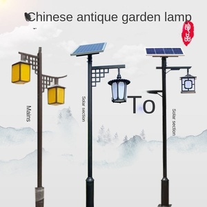 Lampadaire de jardin extérieur double lanterne LED IP66 en métal, résistant aux intempéries, avec détecteur de mouvement, lumière du jour 6000K, garantie 10 ans - Product Image 6