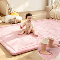 Tapis de sol en mousse à mémoire de forme extra épaisse 50 mm, antidérapant, grand tapis rembourré en flanelle pour salon, salle de séjour, tapis de jeu pour enfants