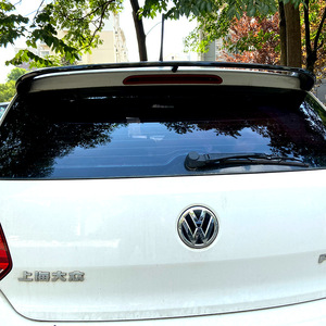 Volkswagen Rear Spoiler Piano <b>Black</b> ABS Wing Shaped <b>Trunk</b> Mount 05 for POLO 6R 6C 2011-2017 - Product Image 4