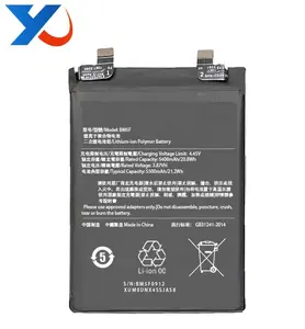 Bateria de telefone celular de alta densidade bm5f, para xiaomi k50 5500mah 4.45v bateria do telefone personalizado