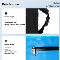 Sac à dos multifonctionnel en PVC imperméable avec logo personnalisé, pliable, pour le camping, la randonnée, le kayak, le surf, la randonnée aquatique, la plongée