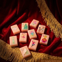 Jeu de Mahjong américain rose Nutcracker Ballet, 160 tuiles en acrylique, thème Noël, Ballerine Joker, luxe, pliable, moderne
