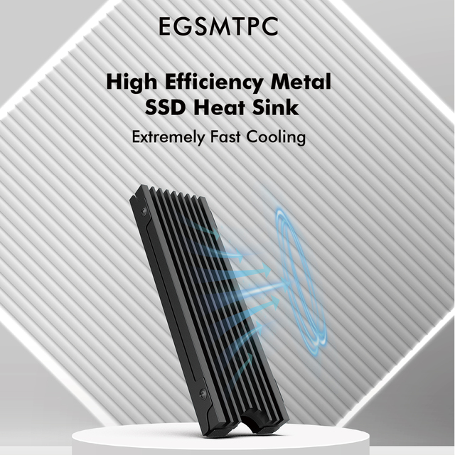 EGLOBAL Factory Price Mini PC Hard Disk Heat Sink for M.2 2280 Heatsinks HS1 HS2 Customized Metal Flow-through Aluminum Alloy