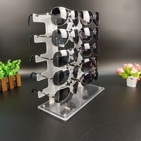 Présentoir en acrylique transparent personnalisé pour lunettes et supports de présentation pour montures de lunettes de soleil en acrylique