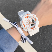 Montre de sport électronique tendance, analogique-numérique, avec éclairage nocturne, chronographe, calendrier, alarme, étanche 3 bars, unisexe