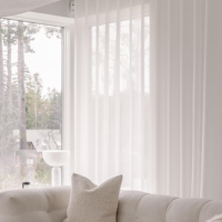 Voilages Design en Tulle pour Chambre à Coucher et Salon Très Haut, Élégantes Cantonnières pour Décoration de Fenêtre