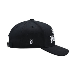 Premium Chenille Embroidery Snapback <b>Cap</b> Black <b>Flat</b> Brim <b>Hat</b> Embroidered Snapback <b>Hat</b> Custom Snapback <b>Cap</b> - Product Image 5