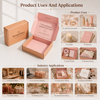 Caja de Envío Plana de Cartón Kraft Personalizada, Promociones de Temporada, Caja de Embalaje para Maquillaje, Velas, Uñas Postizas, Ropa, con Logotipo