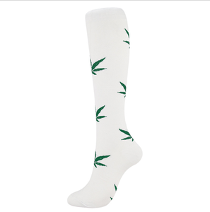 SOXTOWN <strong>Manufacturer</strong> <strong>Custom</strong> Embroidery Logo Weed Socken Men Long Sport Compression <strong>Socks</strong> - Product Image 5