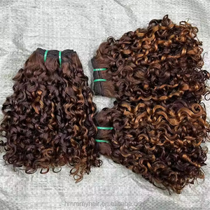 Funmi 12A Grade Hair Super Double Drawn Virgin Cuticle Aligned Bundles brésiliens pour Pixie Curly Natural Black Color Drawn - Product Image 4