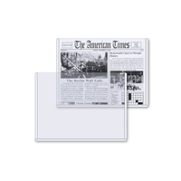 Protège-cartes et passeports rigides en PVC transparent 13x11 pouces, sans acide, pour classement archivistique, protection de journaux et de documents
