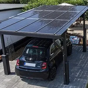 Pas cher Prix Parking rayonnage structure solaire aluminium carport canal solaire carport solaire parking système de voiture
