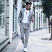 Costume d'homme d'affaires luxueux et décontracté pour mariage, smoking, coupe ajustée, revers en pointe, costumes roses pour homme, veste et pantalon