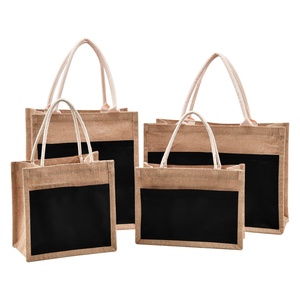Bolsas de Compras de Yute Grandes Personalizables al por Mayor, Bolsas de Hombro de Ratán con Impresión en Blanco - Product Image 6