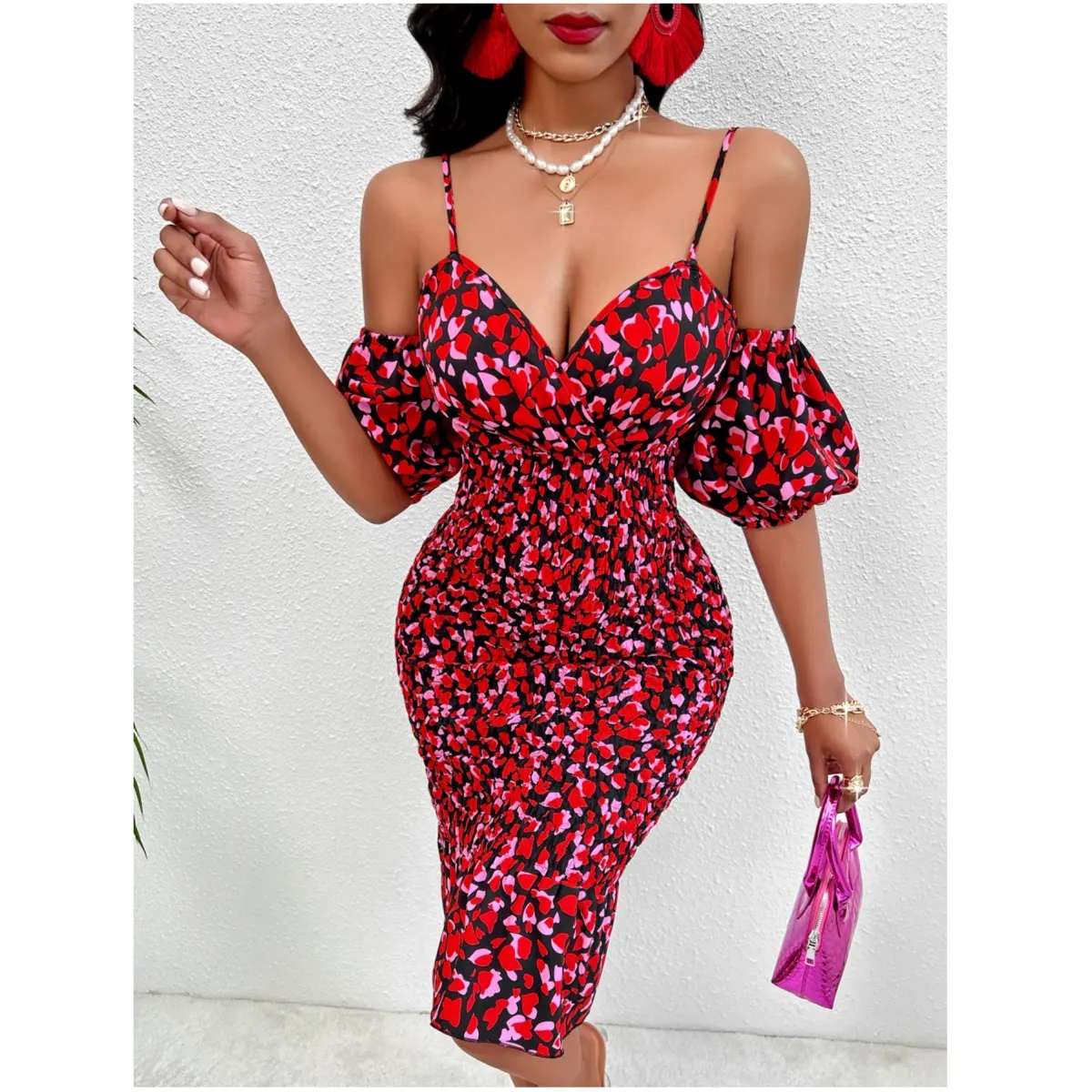 vacation summer dress floral Off Shoulder women's dresses Sling Sexy dresses women