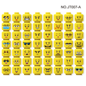 Accessori MOC testa blocchi da costruzione figure maschili femminili parti faccia creativa ridere grido espressione carina arrabbiata Mini mattoncini giocattoli - Product Image 3