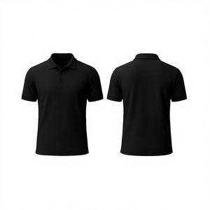 Chemise d'été pour homme en coton/polyester tricoté, anti-plis, brodée, à manches courtes, couleur unie, avec impression de logo personnalisée - Product Image 2