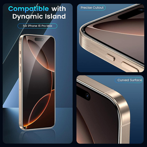 Venta caliente-Protector de pantalla de vidrio templado de dureza 9H antiarañazos y antihuellas dactilares para <span class=keywords><strong>iPhone</strong></span> 16 15 14 13 12 11 - Product Image 2