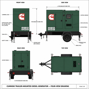 โรงไฟฟ้าแบรนด์ดัง 100KW/110KW/120KW พร้อมเครื่องยนต์ Cummins Perkins 125kva 150kva 60Hz เครื่องกำเนิดไฟฟ้า ATS 110KW ดีเซล - Product Image 5