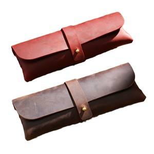 <span class=keywords><strong>Astuccio</strong></span> Vintage in Vera Pelle di Vacchetta per <span class=keywords><strong>Uomo</strong></span>, Portapenne per Scuola e Ufficio con Chiusura a Fibbia e Cinturino - Product Image 1