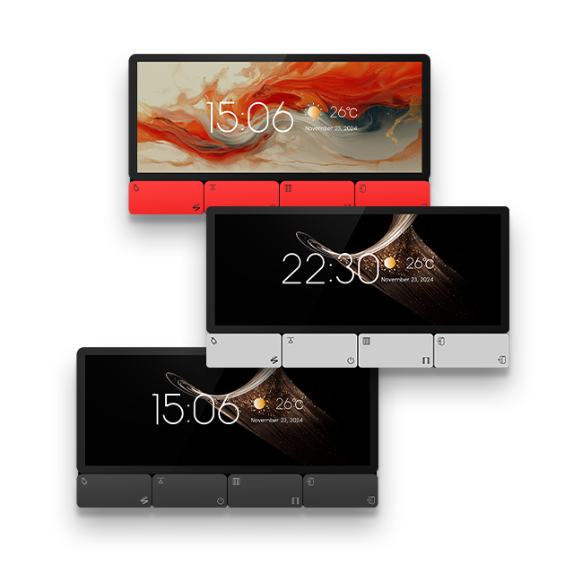 Smart Home 2025 Built-in Zigbee Gateway 6.2-Inch WiFi Smart Screen Panel Tuya Smart Control Panel Alexa Compatible Android Bar