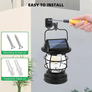 Linterna solar LED para camping, luz blanca cálida, impermeable, recargable por USB tipo C, para uso en el hogar y en campamentos. - Product Image 5