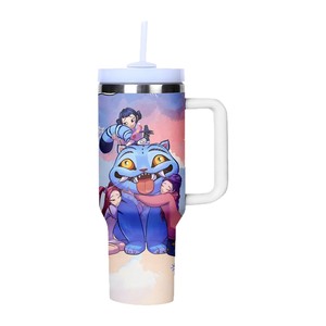 Vaso Térmico de Acero Inoxidable de 40 oz con Diseño de Personajes de K-Pop, Cazadora de Demonios Rumi Mira Zoey, Gran Capacidad, para Viajes, con Asa, Incluye - Product Image 5