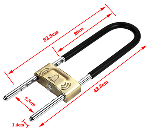 Serrure de sécurité <span class=keywords><strong>antivol</strong></span> étanche pour motos Serrure d'alarme <span class=keywords><strong>en</strong></span> forme de <span class=keywords><strong>U</strong></span> Porte <span class=keywords><strong>en</strong></span> verre - Product Image 5