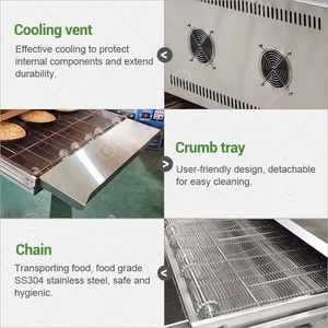 Forno Elettrico a Tunnel per Pizza da 500 Gradi, con Base, per Cottura a Gas ed Elettrica - Product Image 4