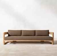 Sofá de madera de teca de alta calidad, diseño americano, para balcón, patio, muebles de exterior, muebles de jardín