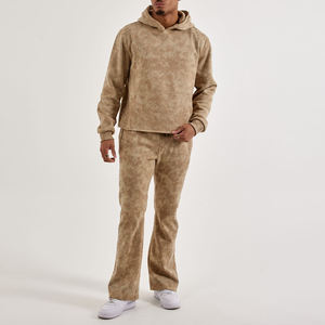 Survêtement d'hiver pour hommes en strass, style streetwear, vente en gros OEM, qualité supérieure, 100% coton, poids moyen, personnalisable, très demandé - Product Image 1