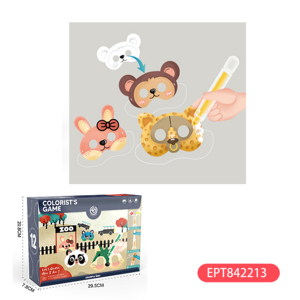 EPT Lapin <span class=keywords><strong>Singe</strong></span> Léopard Coloriage Aquarelle Stylo DIY <span class=keywords><strong>Peinture</strong></span> Kit Couleur <span class=keywords><strong>Peinture</strong></span> Masque Ensemble Jouet Enfants Jouets - Product Image 1