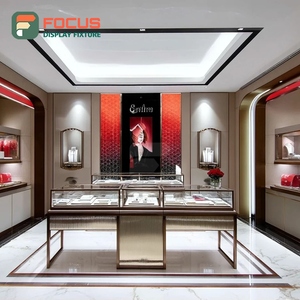 Luxury Custom Jewelry Showcase Manufacturer Metal Frame Jewelry Shop Jewelry Cabinet - Product Image 6