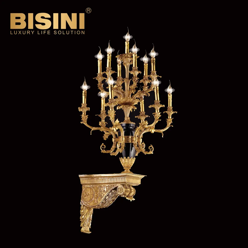 Lampada da parete con candeliere in porcellana di alta qualità squisita ed elegante luce classica in stile di lusso