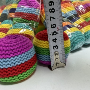 Nuevo Juego de 24 Sacos de Arena Tejidos a Mano, de Hilo de Lana Suave, Sacos de Arena de Fútbol, Sacos para Patinar, Sacos para Hacer Trabajar el Pie, Pelotas para Hacer Malabares - Product Image 3