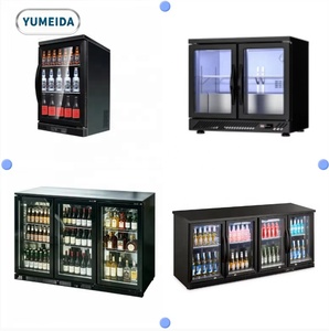 Refrigerador Premium Bajo Mostrador con 3 Puertas <span class=keywords><strong>de</strong></span> Vidrio, Enfriador <span class=keywords><strong>de</strong></span> Bebidas Negro para Cafetería, Discoteca, con Luz LED - Product Image 5
