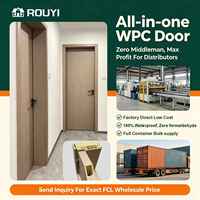 Puerta Interior de Núcleo Hueco Impermeable para Proyectos Hoteleros, Puerta WPC Directa de Fábrica, Venta al Por Mayor Personalizada